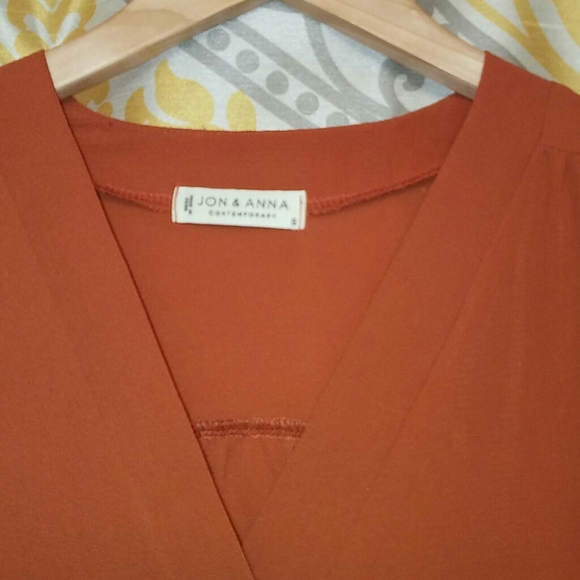 Jon & Anna Burnt Orange Blouse, Small - Picture 3 of 7